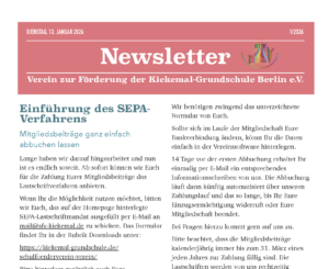 Neueste Informationen zu Aktivitäten des SFV und Veränderungen in organisatorischen Abläufen - Der neue Newsletter 1/2026 ist da.