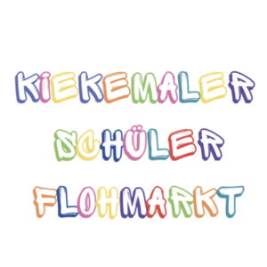 Schriftzug Kiekemaler Schülerflohmarkt